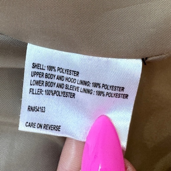 Calvin Klein Beige Quilted Women’s Detachable Hood Jacket (L) - Picture 12 of 12